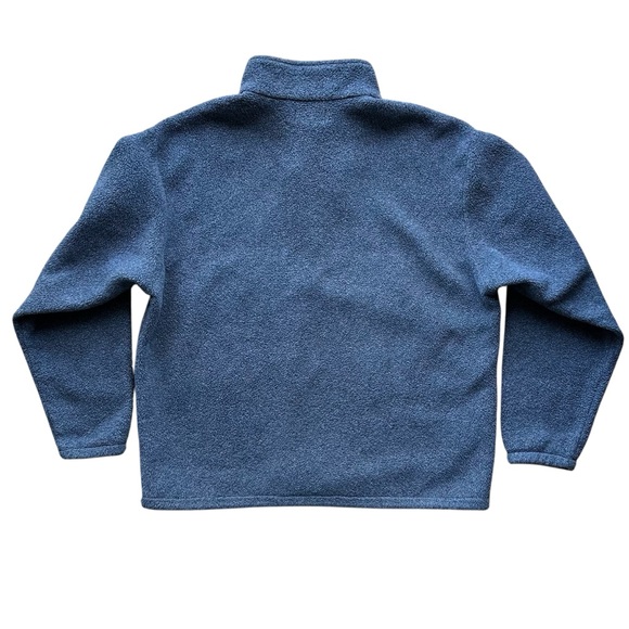 Vintage 90s J.CREW Oarsman Made in USA Fleece Quarter Zip - Large Dark Grey - Picture 3 of 7